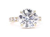 18 karaat geelgouden ring met 7,02 ct. diamant - afbeelding 7 van  9