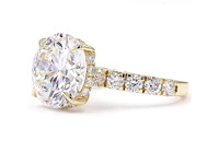 18 karaat geelgouden ring met 7,02 ct. diamant - afbeelding 8 van  9