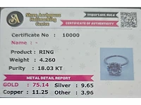18 karaat geelgouden ring met 7,02 ct. diamant - afbeelding 5 van  9