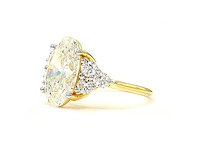 18 karaat geelgouden ring met 7,06 ct. diamant - afbeelding 3 van  8