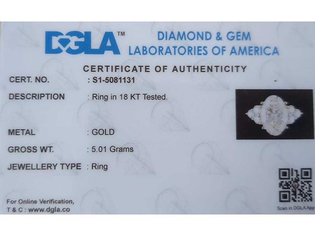 18 karaat geelgouden ring met 7,06 ct. diamant - afbeelding 4 van  8