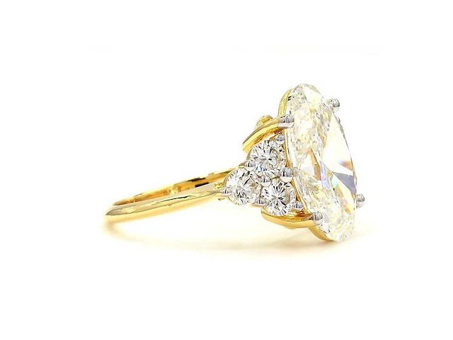 18 karaat geelgouden ring met 7,06 ct. diamant - afbeelding 5 van  8
