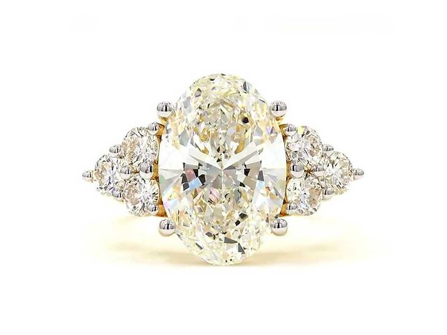 18 karaat geelgouden ring met 7,06 ct. diamant - afbeelding 6 van  8