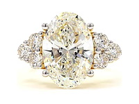 18 karaat geelgouden ring met 7,06 ct. diamant - afbeelding 8 van  8
