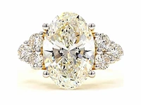 18 karaat geelgouden ring met 7,06 ct. diamant