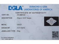 18 karaat geelgouden ring met 7,06 ct. diamant - afbeelding 4 van  8