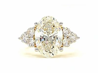 18 karaat geelgouden ring met 7,06 ct. diamant - afbeelding 6 van  8