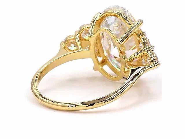 18 karaat geelgouden ring met 8,00 ct. diamant - afbeelding 2 van  12