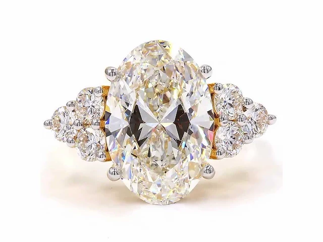 18 karaat geelgouden ring met 8,00 ct. diamant - afbeelding 4 van  12
