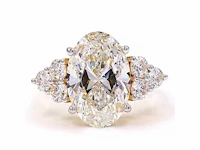 18 karaat geelgouden ring met 8,00 ct. diamant - afbeelding 6 van  12