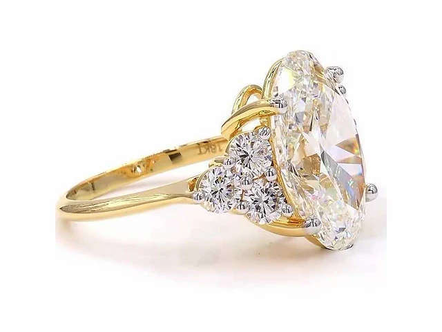 18 karaat geelgouden ring met 8,00 ct. diamant - afbeelding 7 van  12
