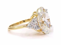 18 karaat geelgouden ring met 8,00 ct. diamant - afbeelding 7 van  12