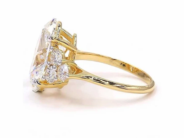 18 karaat geelgouden ring met 8,00 ct. diamant - afbeelding 9 van  12