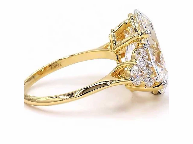 18 karaat geelgouden ring met 8,00 ct. diamant - afbeelding 10 van  12