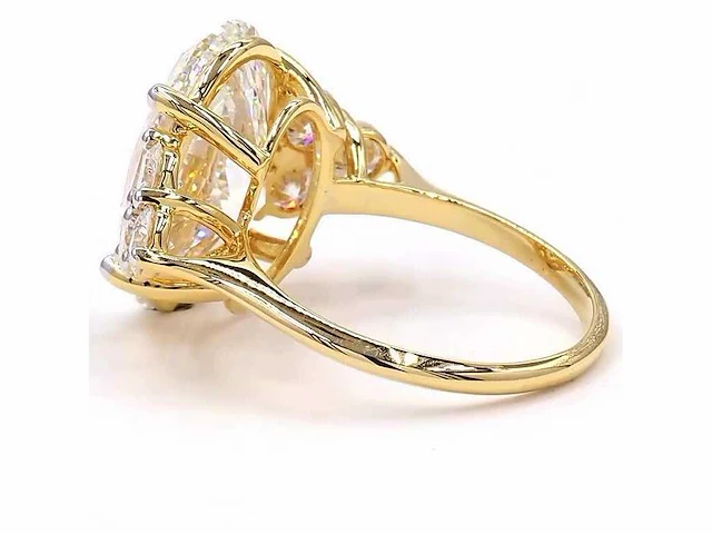 18 karaat geelgouden ring met 8,00 ct. diamant - afbeelding 11 van  12