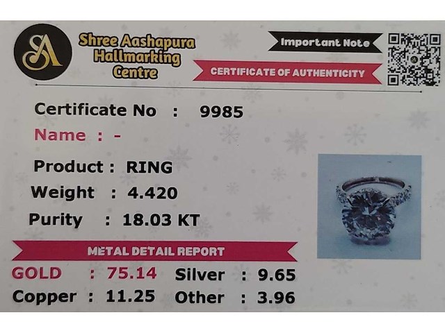18 karaat geelgouden ring met 8,02 ct. diamant - afbeelding 5 van  7