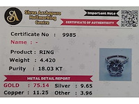 18 karaat geelgouden ring met 8,02 ct. diamant - afbeelding 5 van  7