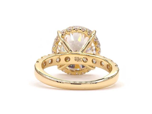 18 karaat geelgouden ring met 8,02 ct. diamant - afbeelding 6 van  7