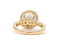 18 karaat geelgouden ring met 8,02 ct. diamant - afbeelding 6 van  7