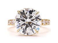 18 karaat geelgouden ring met 8,02 ct. diamant - afbeelding 7 van  7