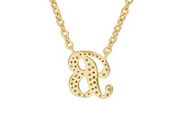 18 karaat goud collier letter hanger b - afbeelding 5 van  6
