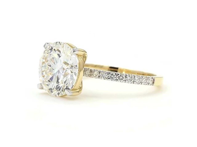 18 karaat gouden rint met 4,88 crt diamant - afbeelding 1 van  7