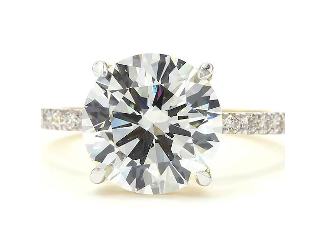 18 karaat gouden rint met 4,88 crt diamant - afbeelding 3 van  7