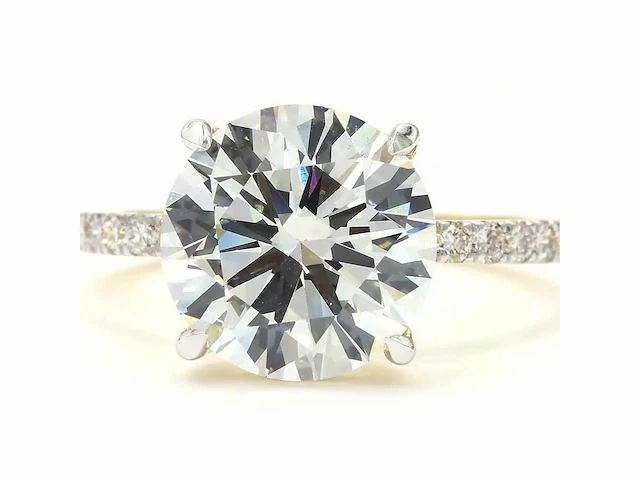 18 karaat gouden rint met 4,88 crt diamant - afbeelding 3 van  7