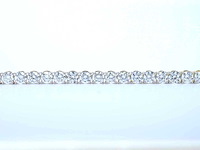 18 karaat gouden tennisarmband met briljant geslepen diamanten van 10 carat - afbeelding 6 van  7