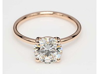 18 karaat roségouden ring met 3,00 crt. diamant - afbeelding 1 van  7