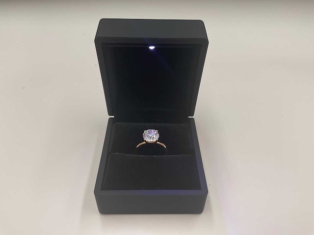 18 karaat roségouden ring met 3,07 ct. diamant - afbeelding 4 van  9