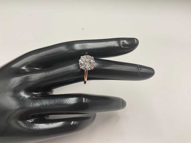 18 karaat roségouden ring met 3,07 ct. diamant - afbeelding 5 van  9