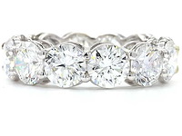 18 karaat witgouden eeuwigheidsring met 5,01 ct. diamant - afbeelding 4 van  6