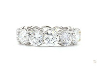 18 karaat witgouden eeuwigheidsring met 5,01 ct. diamant - afbeelding 6 van  6