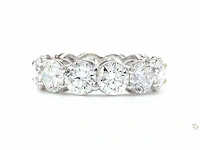 18 karaat witgouden eeuwigheidsring met 5,01 ct. diamant - afbeelding 3 van  6