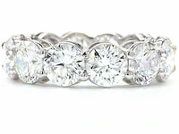 18 karaat witgouden eeuwigheidsring met 5,01 ct. diamant - afbeelding 4 van  6