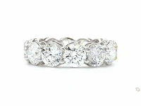 18 karaat witgouden eeuwigheidsring met 5,01 ct. diamant - afbeelding 5 van  6