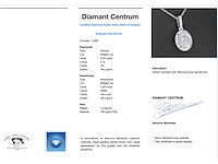 18 karaat witgouden hanger met diamanten en ovale briljant - afbeelding 2 van  7