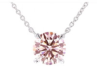 18 karaat witgouden ketting met 3,00 crt. diamant