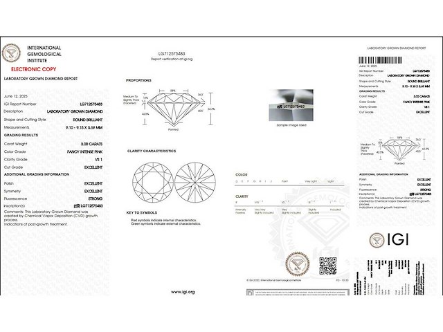 18 karaat witgouden ketting met 3,00 crt. diamant - afbeelding 2 van  7