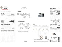 18 karaat witgouden ketting met 3,00 crt. diamant - afbeelding 2 van  7