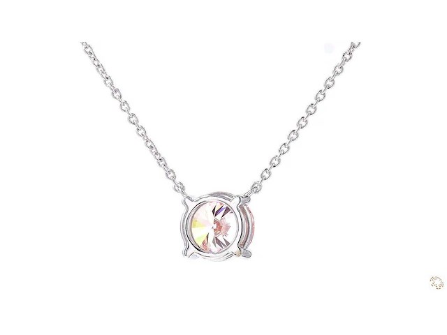 18 karaat witgouden ketting met 3,00 crt. diamant - afbeelding 3 van  3