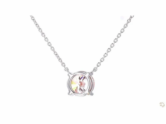 18 karaat witgouden ketting met 3,00 crt. diamant - afbeelding 5 van  5