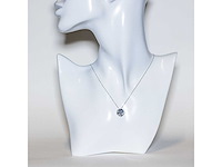 18 karaat witgouden ketting met 5,02 ct. diamant - afbeelding 6 van  8