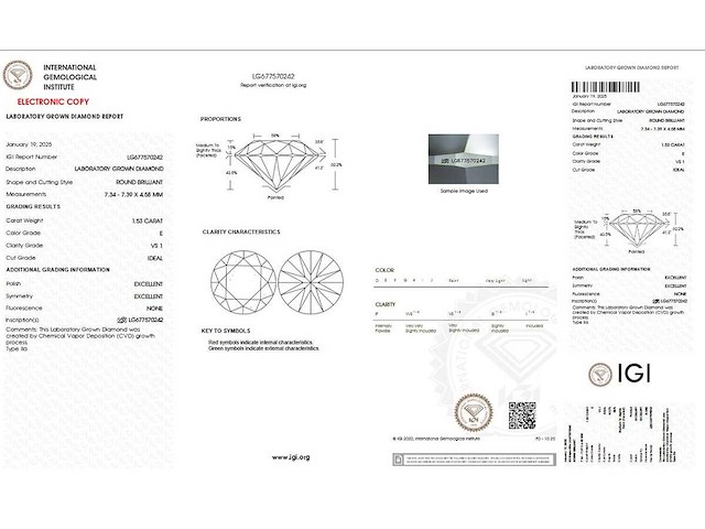18 karaat witgouden oorstekers met 3,05 ct. diamant - afbeelding 3 van  6