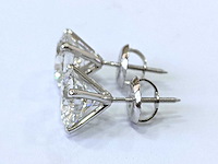 18 karaat witgouden oorstekers met 3,05 ct. diamant - afbeelding 5 van  6