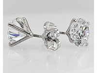 18 karaat witgouden oorstekers met 4,01 crt diamant - afbeelding 6 van  9