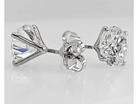 18 karaat witgouden oorstekers met 4,01 crt diamant - afbeelding 3 van  9