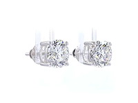 18 karaat witgouden oorstekers met 4,15 ct. diamant - afbeelding 4 van  6