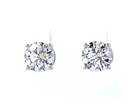 18 karaat witgouden oorstekers met 4,15 ct. diamant - afbeelding 6 van  6